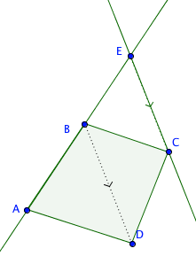 quadrilateral to triangle