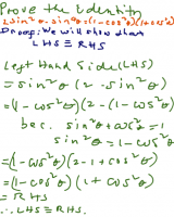 Proving trigonometric identities #2