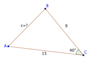 cosine triangle problem