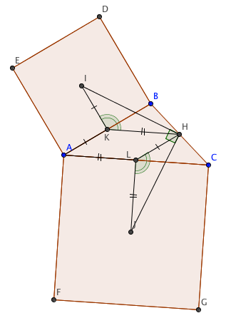 Proof of equal segments